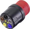 VOLTCRAFT VMA-3L 16 merilni adapter moški konektor CEE 16 A 5-polni - ženski konektor 4 mm temno siva, rdeča