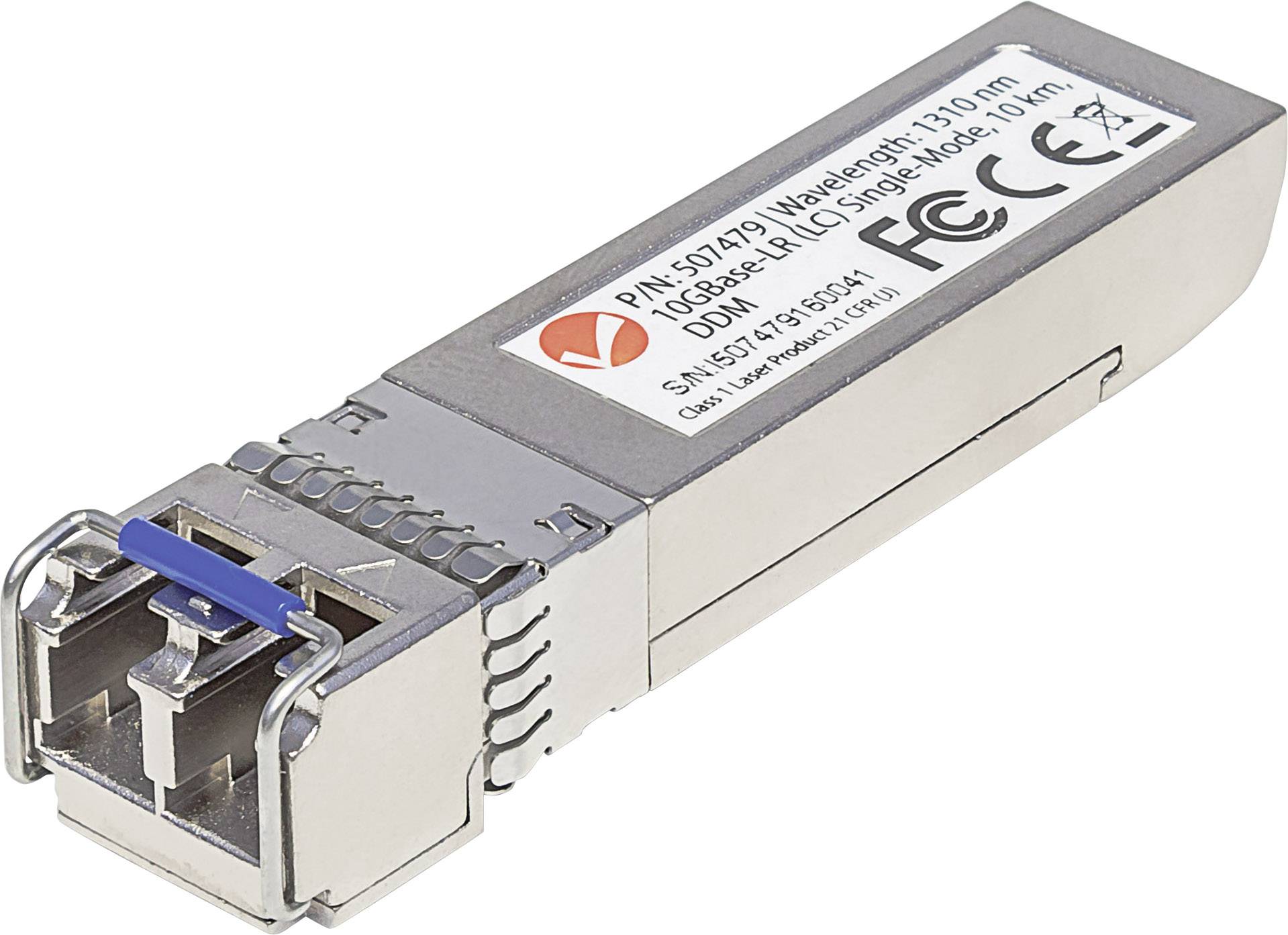 SFP-modul z SC-priključkom, primeren za enosledne optične povezave pri valovni dolžini 1310 nm, uporaben v telekomunikacijskih omrežjih.
