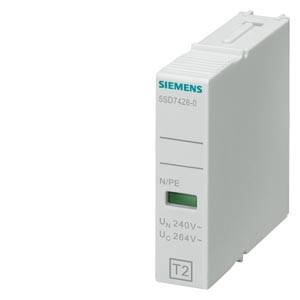 Bela naprava Siemens z napisom 'SSD7428-0', 'N/PE', 'UN 240V', 'UC 264V', na sprednji strani prikazuje tehnične podatke.