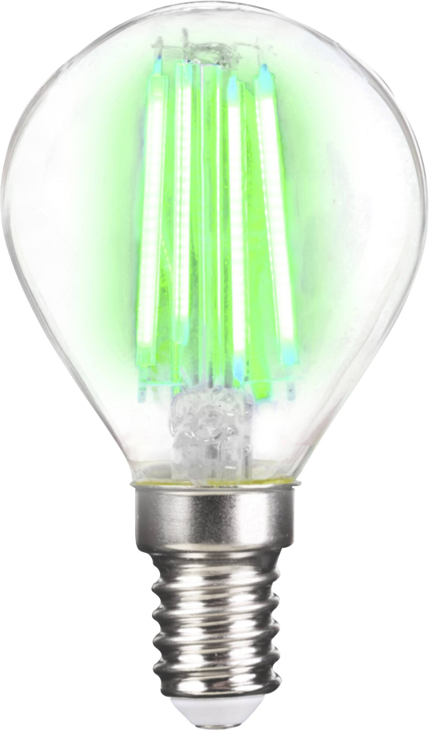 LightMe LM85312 LED EEK B (A - G) E14 kapljičasta oblika 4 W zelena (Ø x D) 45 mm x 78 mm žarilna nitka 1 kos