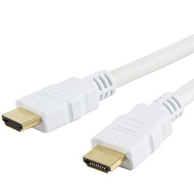 TECHly HDMI priključni kabel  1.00 m bela ICOC-HDMI-4-010WH  