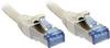 LINDY 47134 RJ45 omrežni kabel, Patch kabel CAT 6a S/FTP 2.00 m siva 1 kos