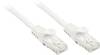 LINDY 48201 RJ45 omrežni kabel, Patch kabel CAT 6 U/UTP 0.50 m bela z zaščitnim zapornim zatičem 1 kos