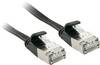 LINDY 47481 RJ45 omrežni kabel, Patch kabel CAT 6a U/FTP 1.00 m črna z zaščitnim zapornim zatičem 1 kos