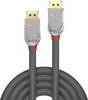 LINDY DisplayPort priključni kabel DisplayPort vtič, DisplayPort vtič 0.50 m siva 36300 DisplayPort kabel