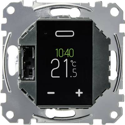Digitalni termostat prikazuje čas 10:40 in temperaturo 21 stopinj Celzija, z upravljalnimi gumbi plus in minus.