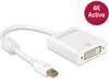Delock Mini-DisplayPort / DVI adapterski kabel mini DisplayPort vtič, DVI-I 24+5-polna vtičnica 0.20 m bela 62604 pozlačeni konektorji DisplayPort kabel