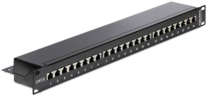 Delock 43298 24 vrat omrežni patch panel CAT 6 1 U večbarvna opremljen