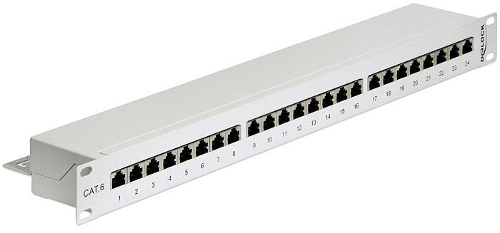 Delock 43300 24 vrat omrežni patch panel CAT 6 1 U večbarvna opremljen