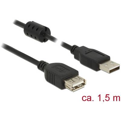 USB podaljševalni kabel z USB-A vtičem in USB-A priključkom, dolžine približno 1,5 metra.