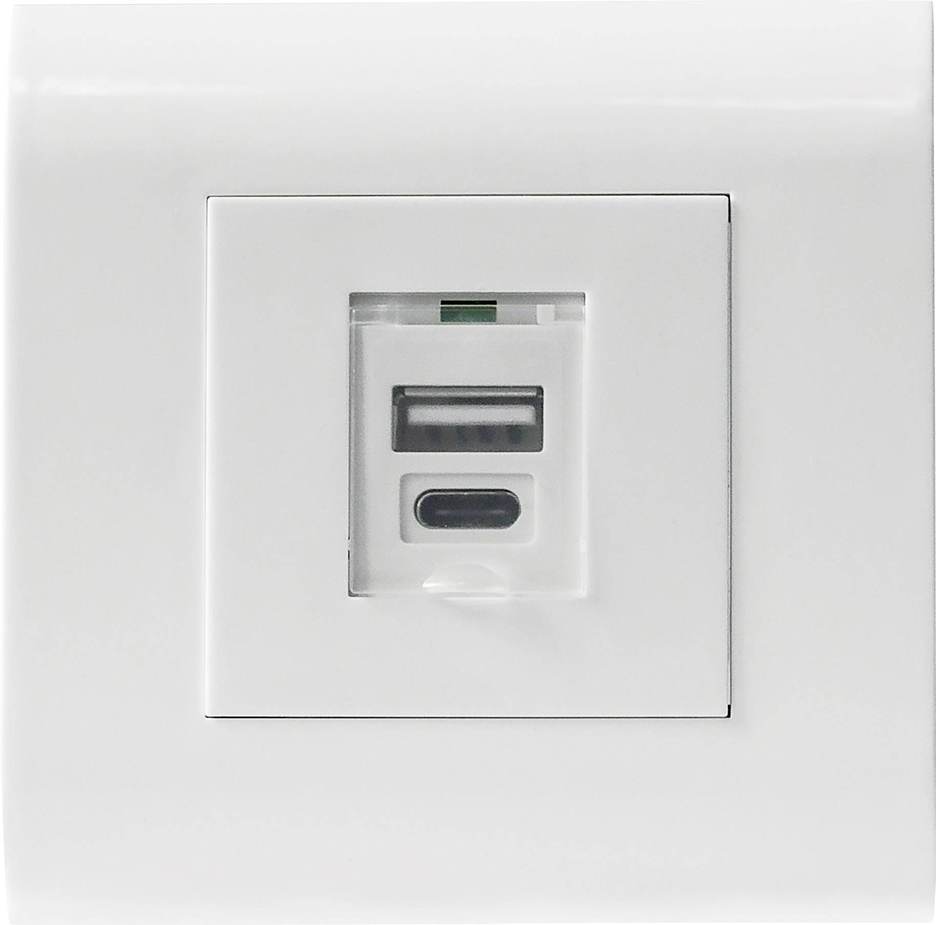 Intellinet 772228 2-kratni polnilna USB-vtičnica z USB-C® IP20 bela