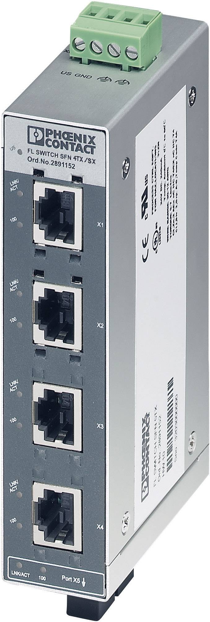 Ethernet stikalo Phoenix Contact Factory Line 2891851, 18-30,2 V/DC, št. Ethernet vrat: 4