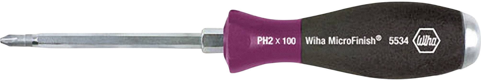 Wiha KreuzSchlitzschraubendreher Gr.2x100mm PH Micro-Finish 29150 delavnica križni izvijač PH 2 Dolžina rezila: 100 mm D-0