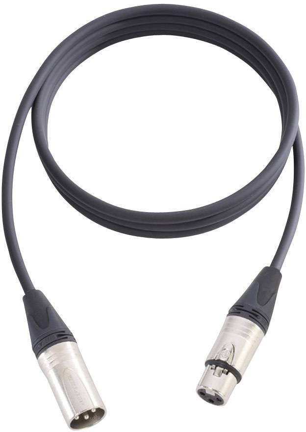 Kabel Neutrik XLR MALE/FEMALE,15 m KM15FMBLK AH Cables