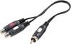 SpeaKa Professional SP-7869820 cinch avdio Y-adapter [1x moški cinch konektor - 2x ženski cinch konektor] črna