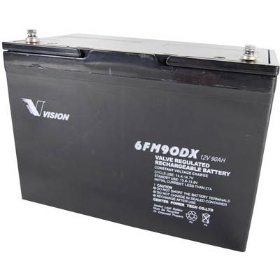 Vision Akkus 6FM90DX 6FM90DX svinčeni akumulator 12 V 90 Ah svinčevo-koprenast (Š x V x G) 306 x 215 x 169 mm M6-vijačni-0