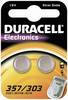 Srebrovo-oksidna gumbna baterija Duracell, 357, 1,55 V, 2 kosa, SR44W, SR44, SR1154, V357 DUR936885