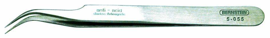 Bernstein SMD pinceta, srpaste oblike, izjemno tanki konici, dolžina 120 mm 5-055-0