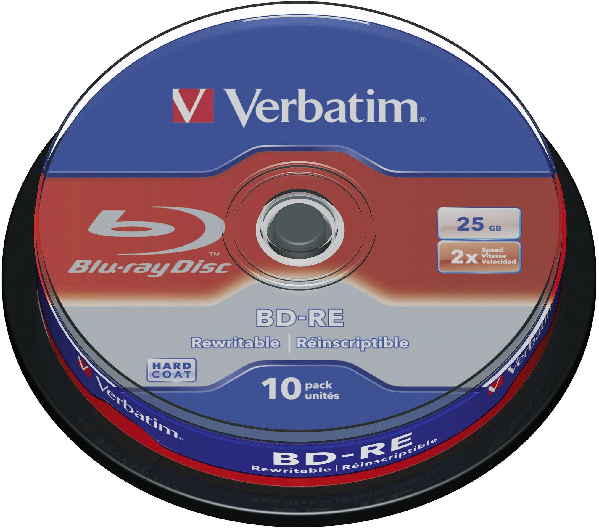 Verbatim 43694 Blu-ray bd-re 25 GB 10 kos vretenasto večkratno zapISOvanje, premaz proti praskam-0
