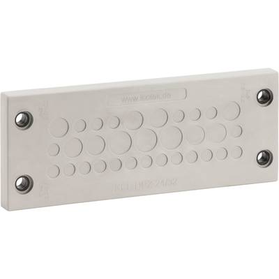 Icotek KEL-DPZ 24/42 plošča za kabelske uvodnice Objemka Ø (maks.) 6.5 mm poliamid, elastomer siva, črna 1 kos-0