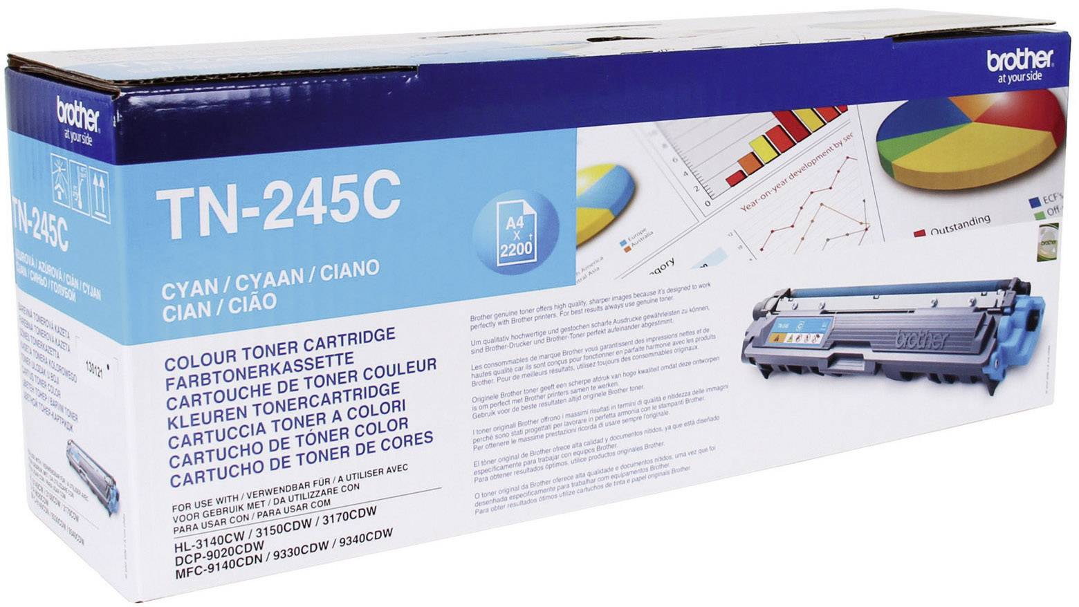 Toner Original Brother TN-245C cian, največje število strani :: 2200 strani TN245C-1