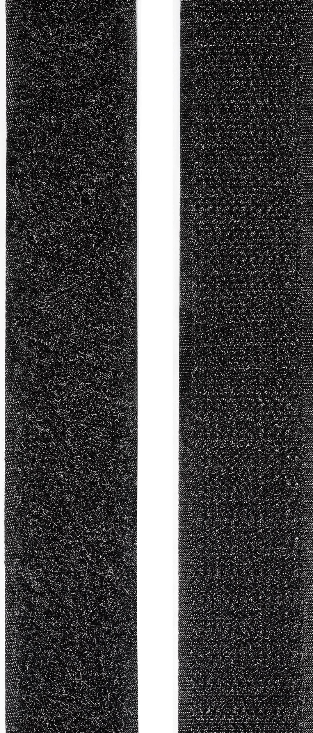 TOOLCRAFT KL25X2000C sprijemalni trak za lepljenje oprijem in mehko volneno blago (D x Š) 2000 mm x 25 mm črna 1 Par-0