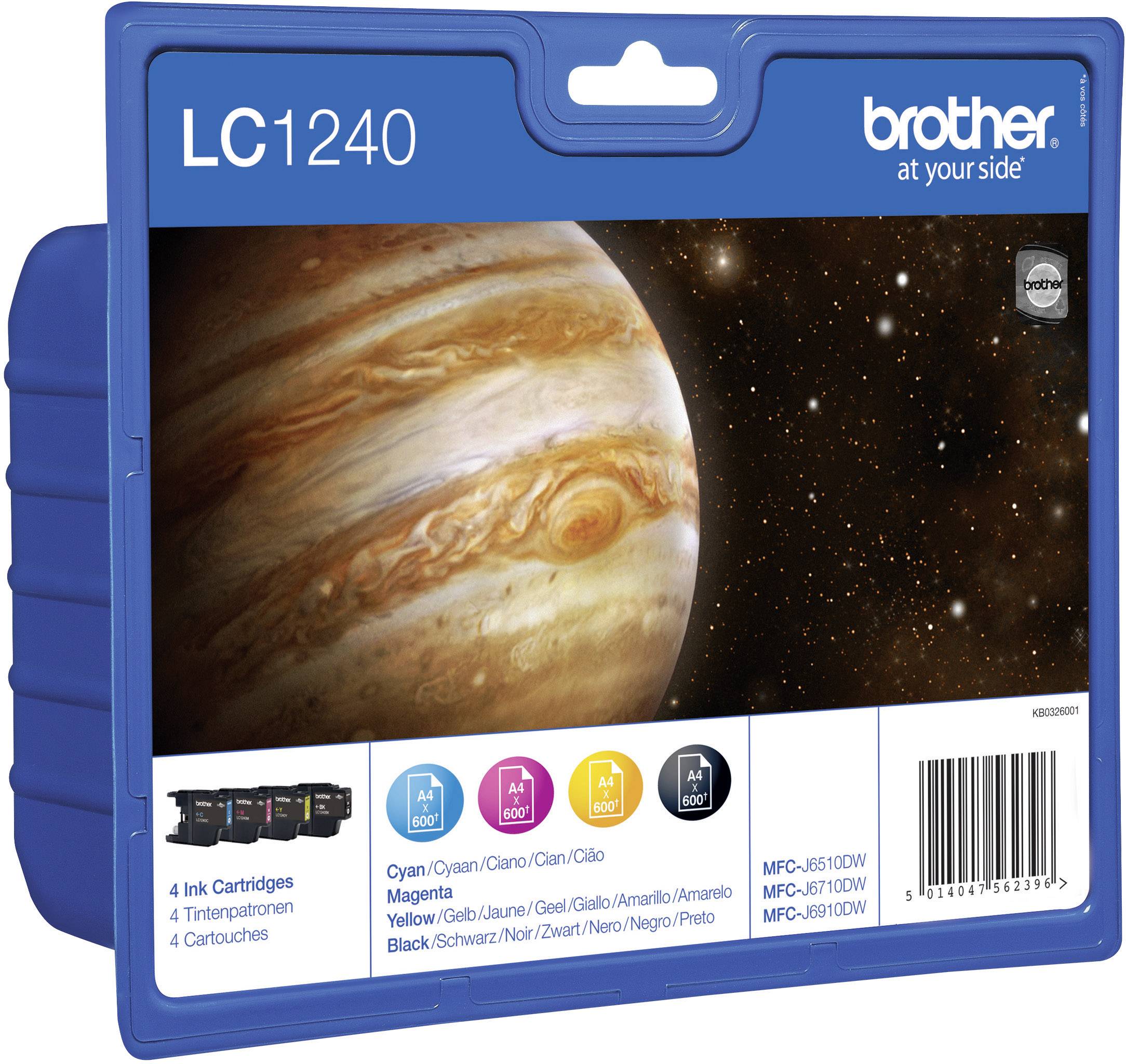 Tiskalniške kartuše HP Combo Pack original Brother LC-1240 črne, cyan, magenta, rumene LC1240VALBPDR