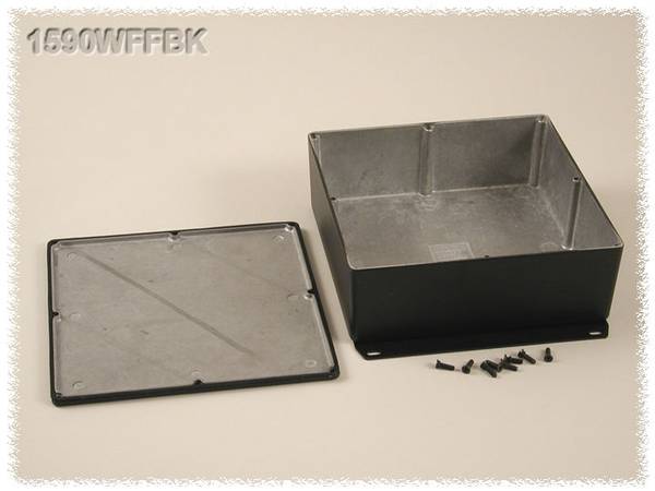 Univerzalno ohišje 187.5 x 187.5 x 67 aluminij, črna Hammond Electronics 1590WFFBK 1 kos