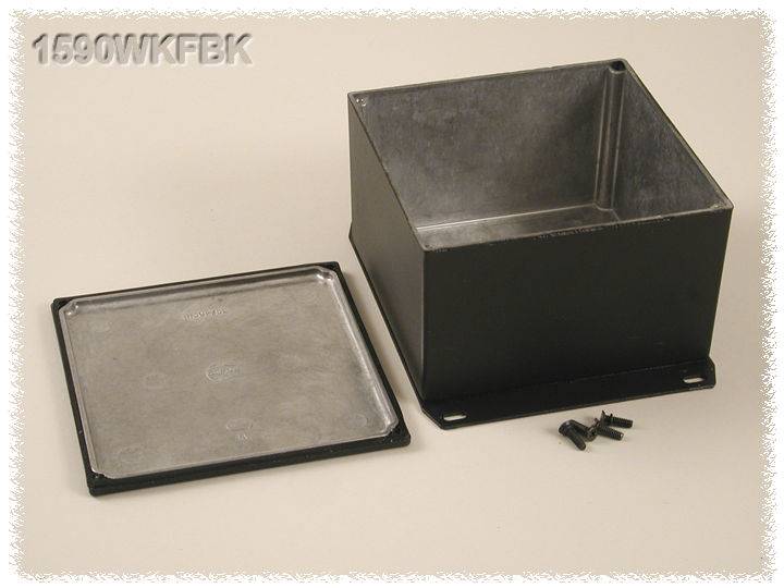 Univerzalno ohišje 125 x 125 x 79 aluminij, črna Hammond Electronics 1590WKFBK 1 kos-0
