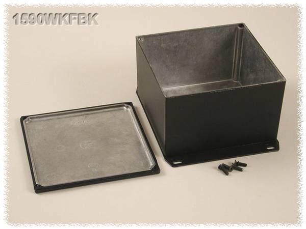 Univerzalno ohišje 125 x 125 x 79 aluminij, črna Hammond Electronics 1590WKFBK 1 kos