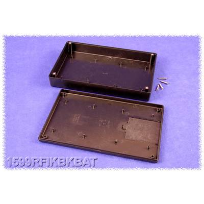Ročno ohišje 220 x 140 x 40 ABS, črna Hammond Electronics 1599RFIKBKBAT 1 kos-0