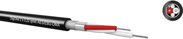 Digitalni kabel 2 x 0.22 mm črna Kabeltronik 94H202200 250 m