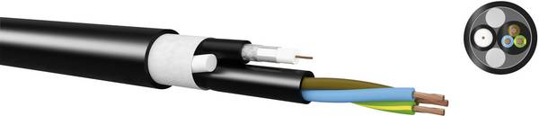 Kombinirani kabel 2 x 1.65 mm + 3 G 1 mm črne barve Kabeltronik 842753100 100 m