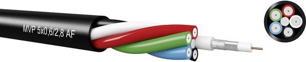 Video kabel 7 x 0.26 mm črne barve Kabeltronik 740602807 90 m