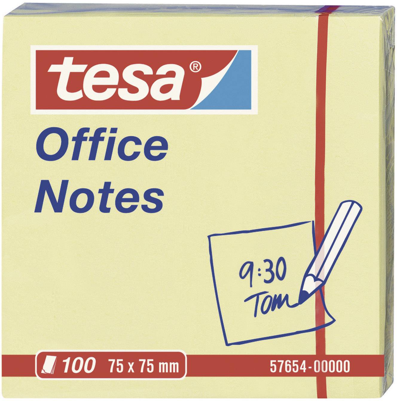 tesa lepljiv opomnik 57654-00000 75 mm x 75 mm rumena 100 List-0