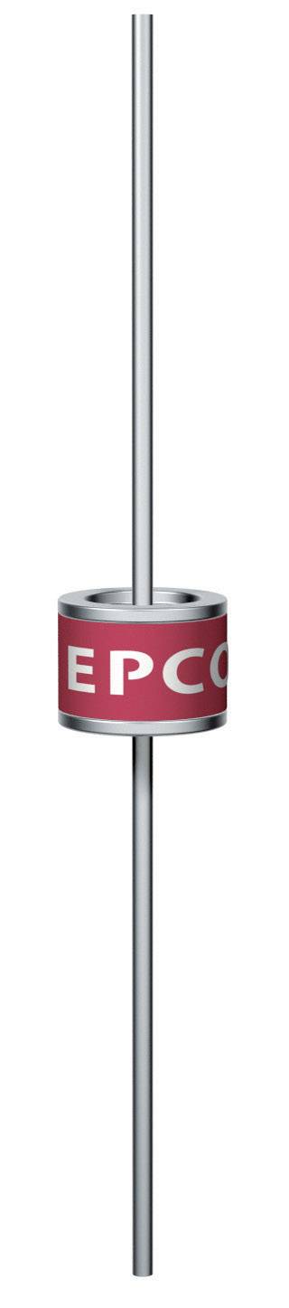 Dolga vertikalna kovinska palica, obdana s cilindričnim elementom z napisom 'EPCOS'.