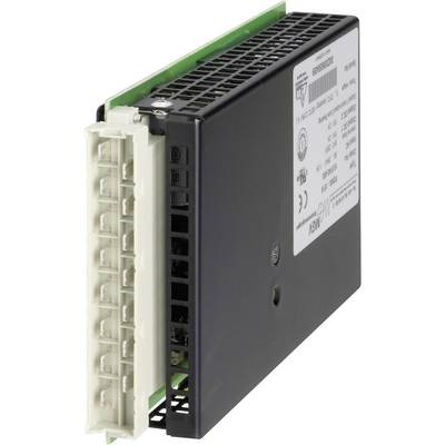 Pravokotna elektronska komponenta s priključnimi točkami na levi strani, primerna za industrijske aplikacije.