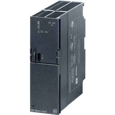 Črna industrijska napajalna enota, modelno označena z 'PS 307' in 'DC 24V'. Stoji pokončno.