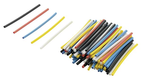 TRU COMPONENTS 1571318 skrčljiva cev-izbor pisana 1.20 mm 0.60 mm Razmerje krčenja:2:1 125 kos