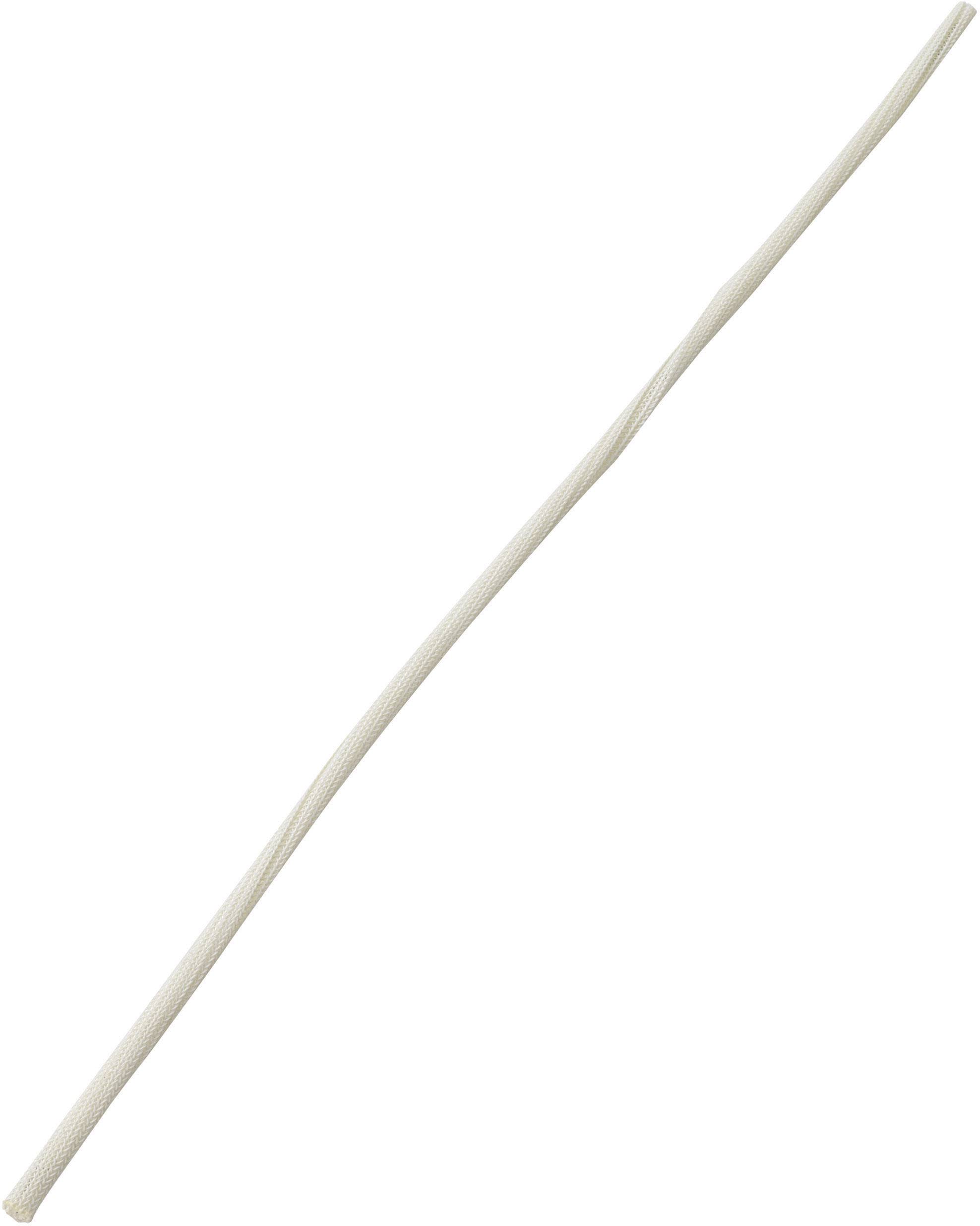 TRU COMPONENTS 1571474 BS1000-FR1-W pletena cev bela PET 3.20 do 3.20 mm Metrsko blago