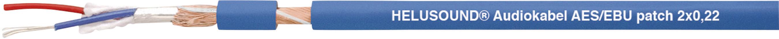 HELU 400031 kombinirani kabel HELUSOUND AES/EBU 2 x 0.22 mm² + 2 x 0.22 mm² modra Metrsko blago-0