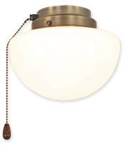CasaFan 1S MA HALBKUGEL stropni ventilator-svetilka opal steklo, svetleč-0