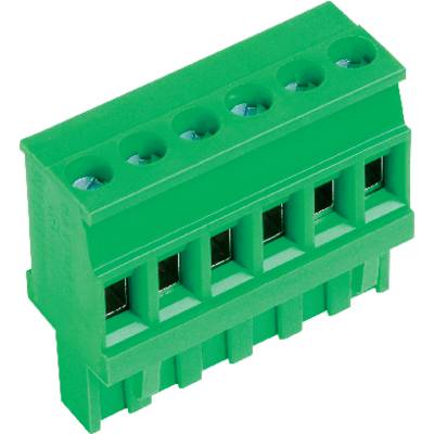 Vijolični električni vtič s šestimi priključki, pogledan od zgoraj.