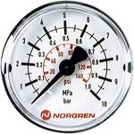 Norgren manometer 18-013-888 Priključek (manometer): zadnja stran 0 do 25 bar Zunanji navoj R1/8 1 kos