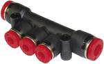 Norgren razdelilnik C00D31006 Premer cevi: 10 mm, 10 mm, 6 mm, 6 mm, 6 mm 1 kos