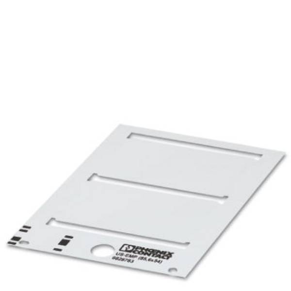 Označevalnik naprav, montaža: pripenjanje, površina: 85.60 x 54 mm primeren za serijo nosilec ploščic, rumene barve Phoenix Contact US-EMP (85,6X54) YE 0828860