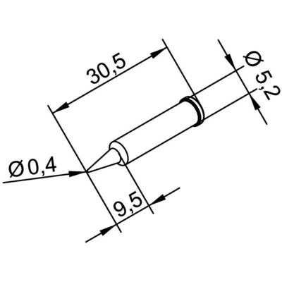 Spajkalna konica v obliki svinčnika, ERSADUR Ersa 102 PD LF 04 velikost konice 0.4 mm vsebuje 1 kos-0