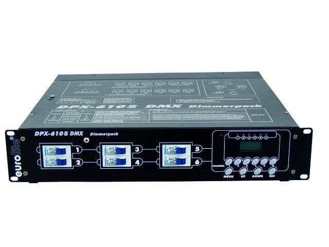 Eurolite DPX-610 DMX zatemnilnik 6-kanalni 19-palčna izvedba-0