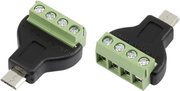 <br>  TRU COMPONENTS<br>  MN-USB4M<br>  USB priključek z vijačnim priključkom<br>  ravni moški konektor<br>  Micro USB priključek tipa B<br>  Vsebina: 1 kos<br>