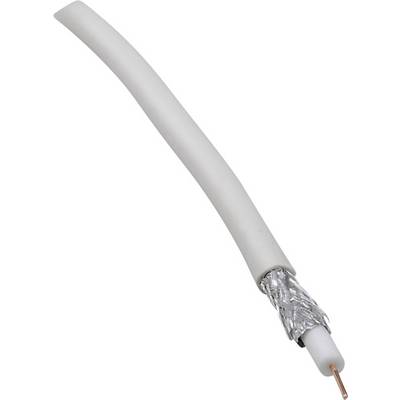 Koaksialni kabel, zunanji premer: 6.60 mm 75 90 dB bele barve BKL Electronic 0806001/50 50 m-0